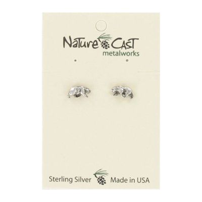 Earrings - Bear Silver Small