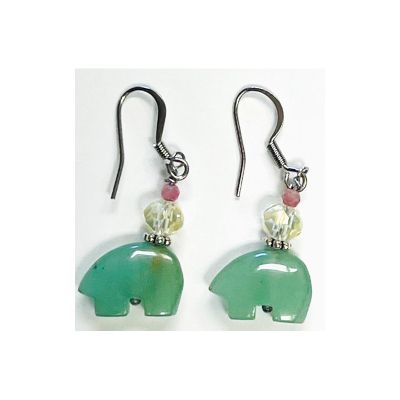 Earrings - Bear Stone