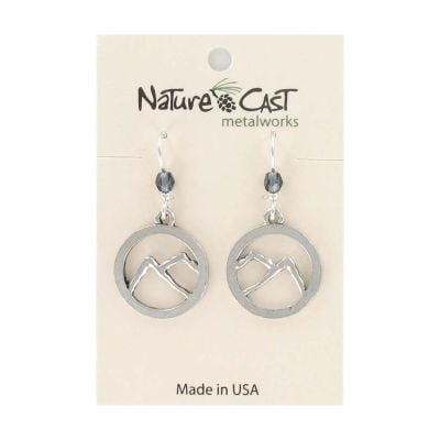 Earrings - Cutout Mountains In Circle